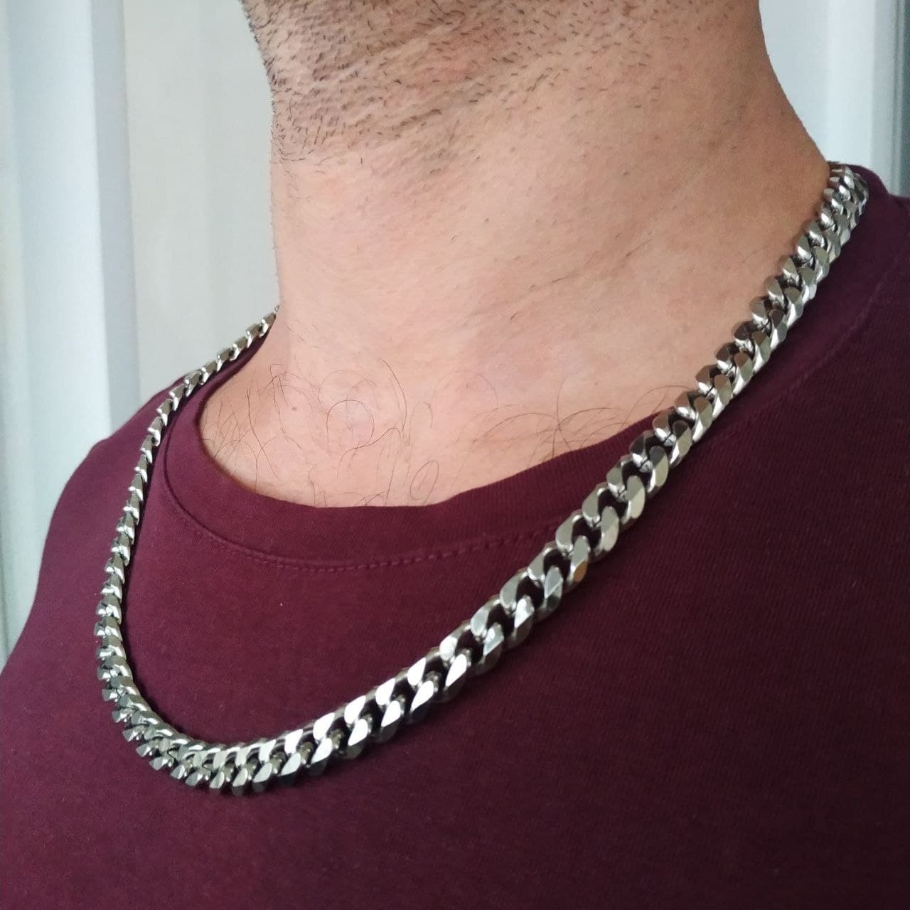 

Цепочка мужская из нержавеющей стали Steel Braiding. Кубинское плетение. 9мм*57см