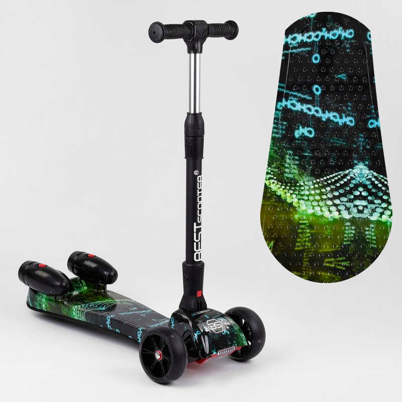 

Самокат детский Best Scooter MAXI с парогенератором и складным рулем Black/Green (100066)