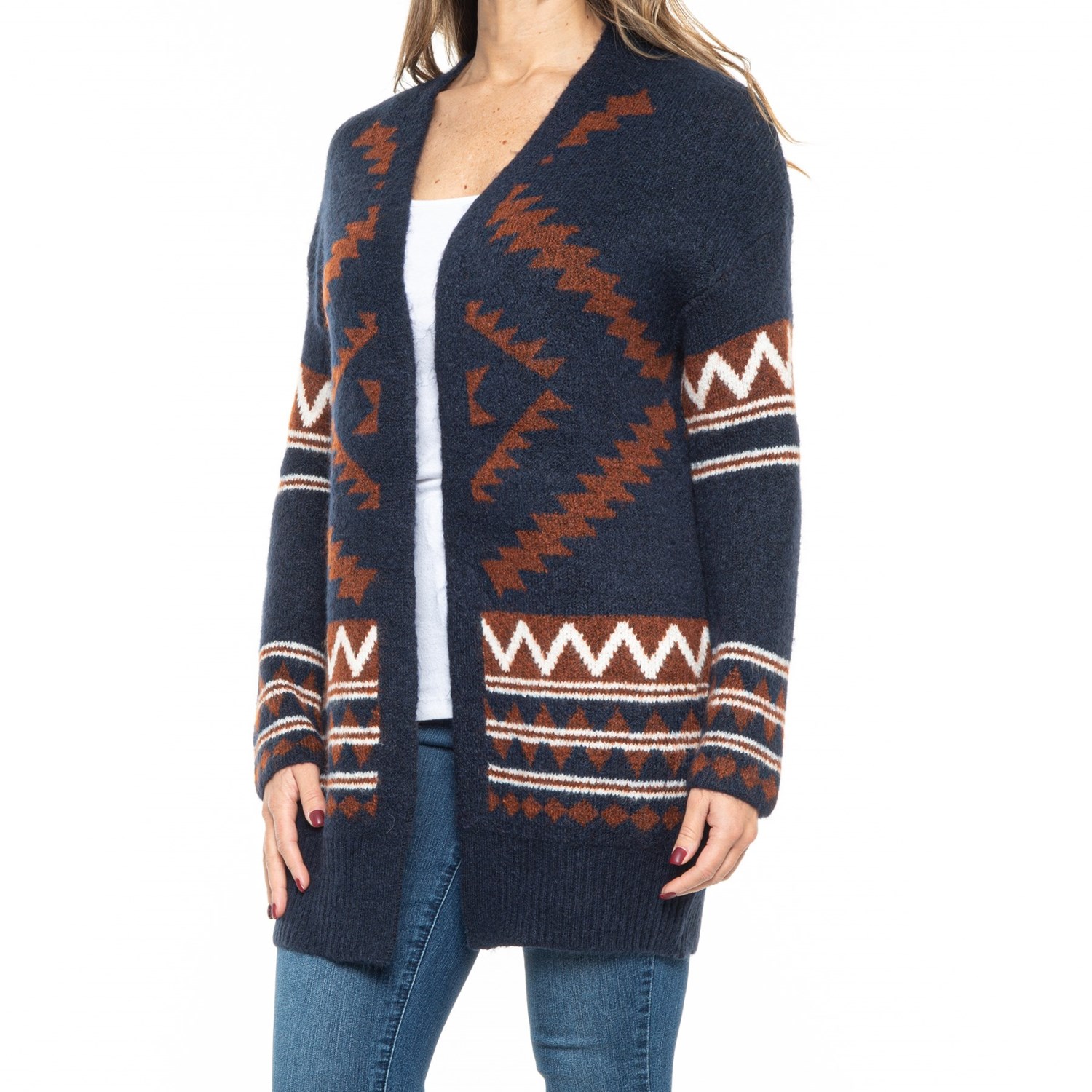

Кардиган Tahari Aztec Midnight Navy/Cinnamon Stick/Ivory, XS (42)