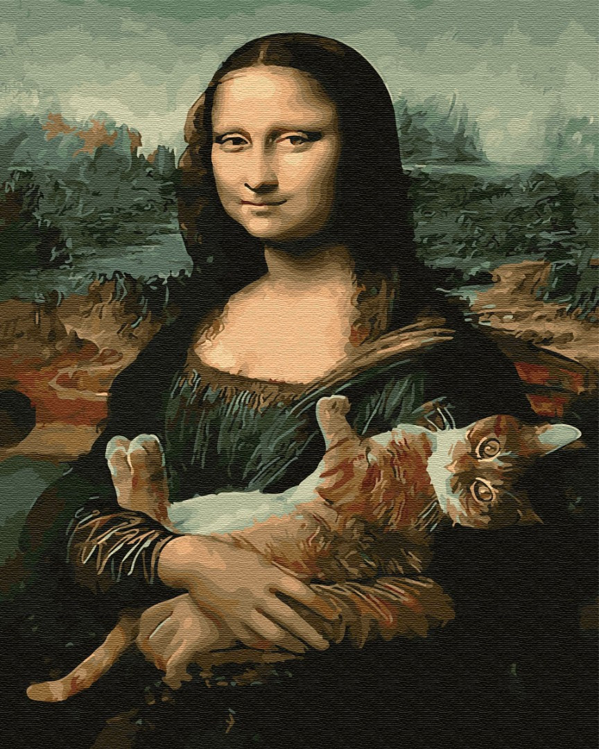 

Картина по номерам Brushme GX29098 40*50 см Мона Лиза с котом