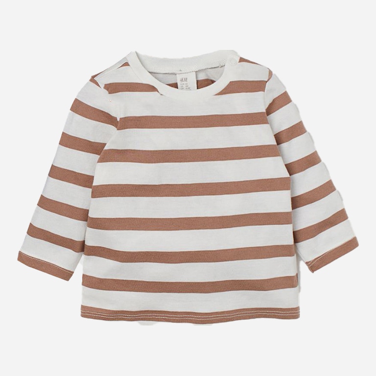 

Футболка с длинным рукавом H&M 818086b39 86 см Бежевая