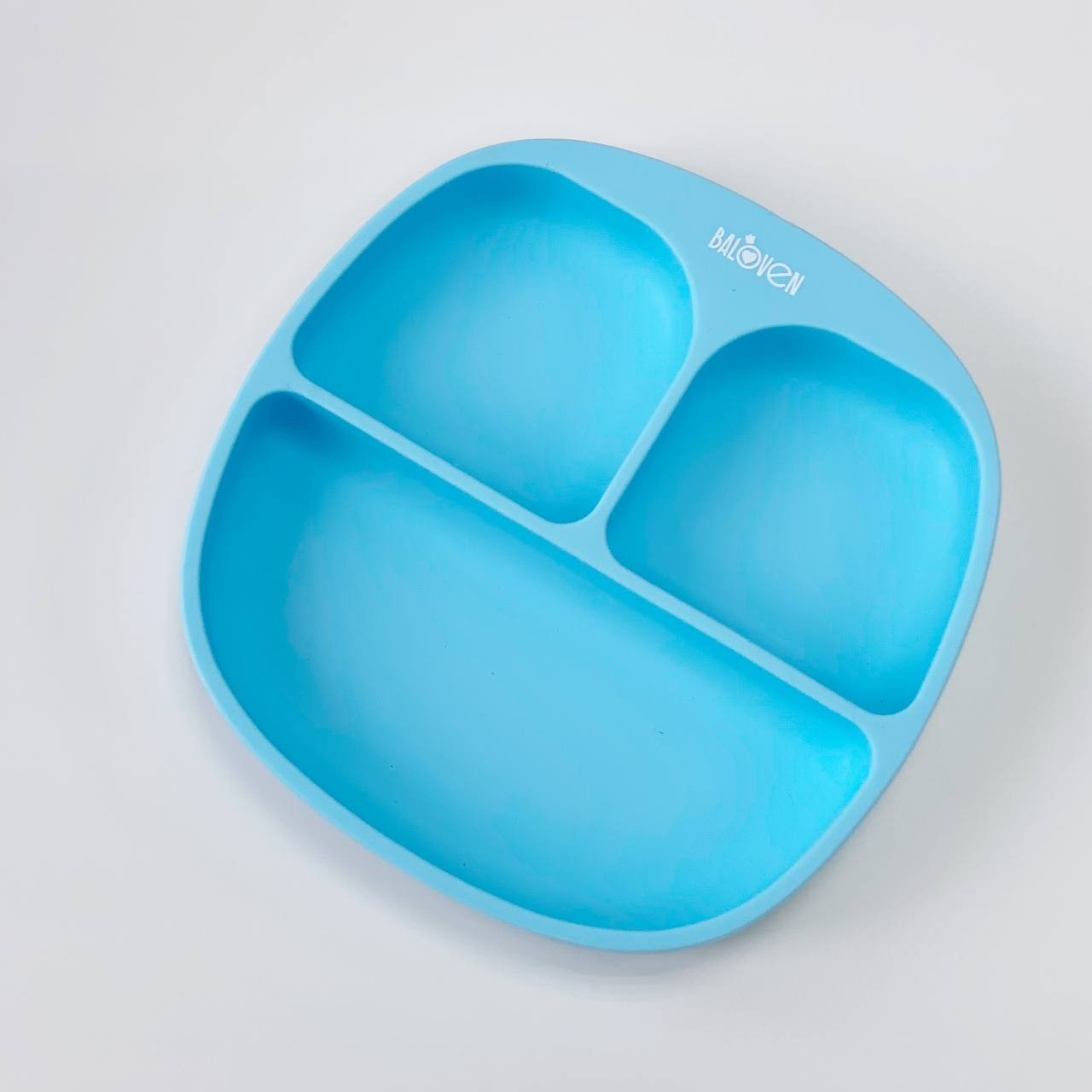 

Силиконовая секционная тарелка Баловень Baby Blue