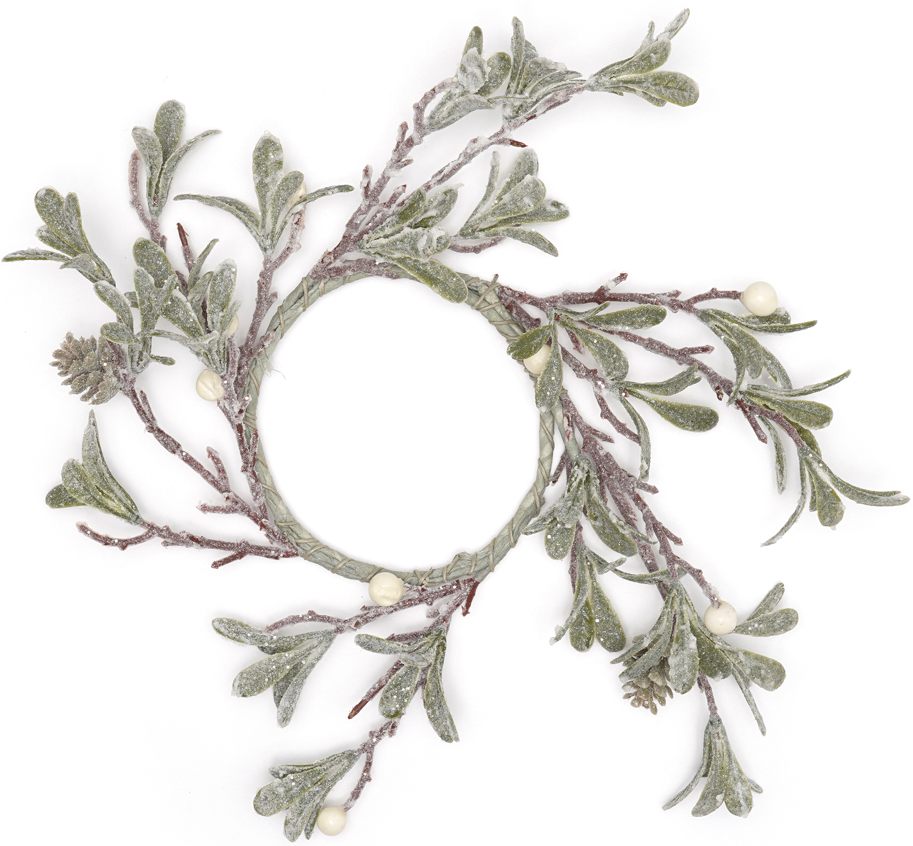 

Венок новогодний Christmas Decoration 35 х 35 х 6 см (YZB002730_белые ягоды)
