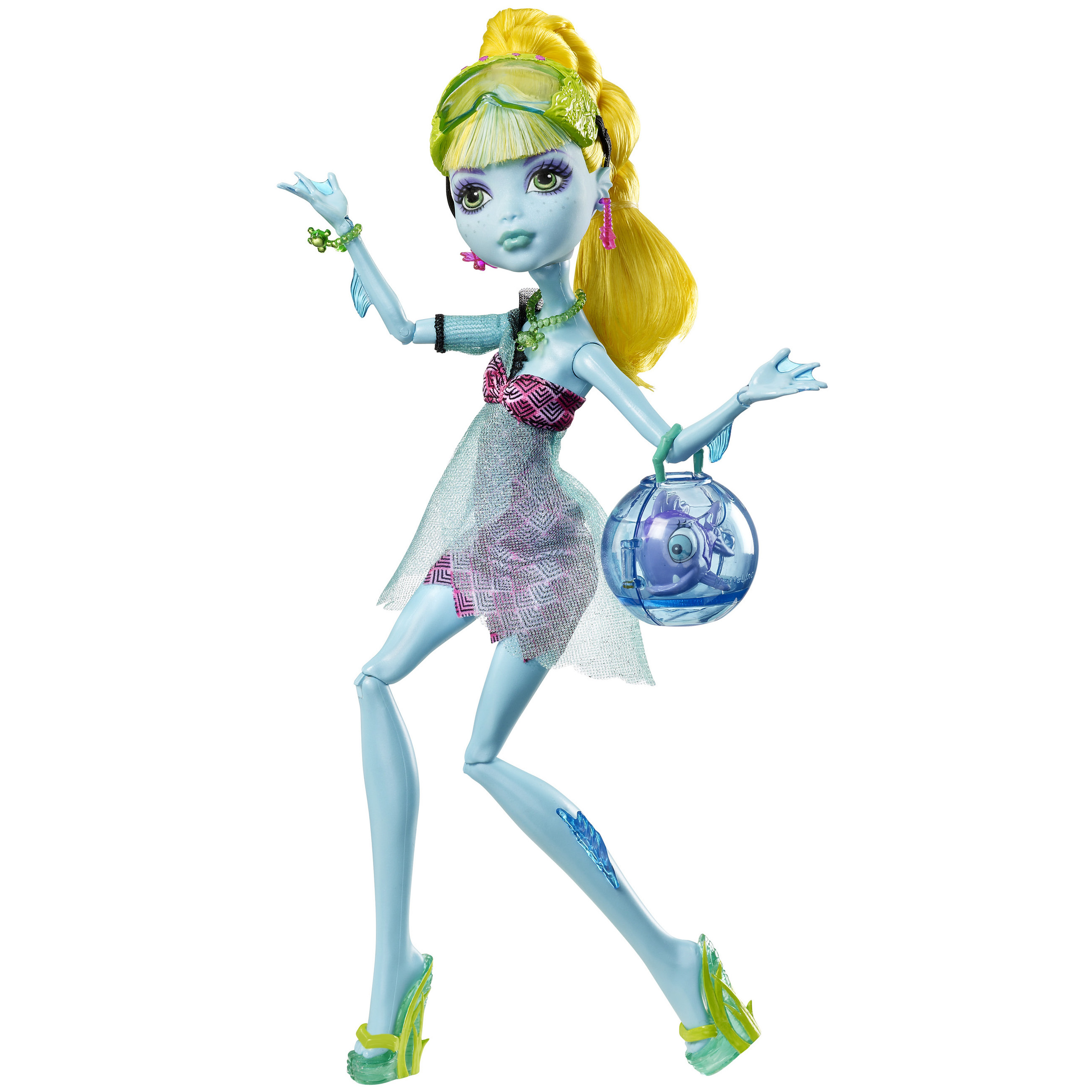 

Лялька Монстер Хай Лагуна Блю, серія 13 Бажань Monster High 13 Wishes Lagoona Blue BBV48