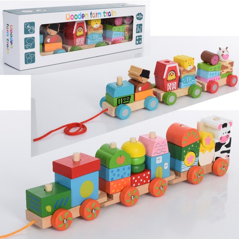 

Деревянная игрушка Паровозик MD 1562 Baby Toby