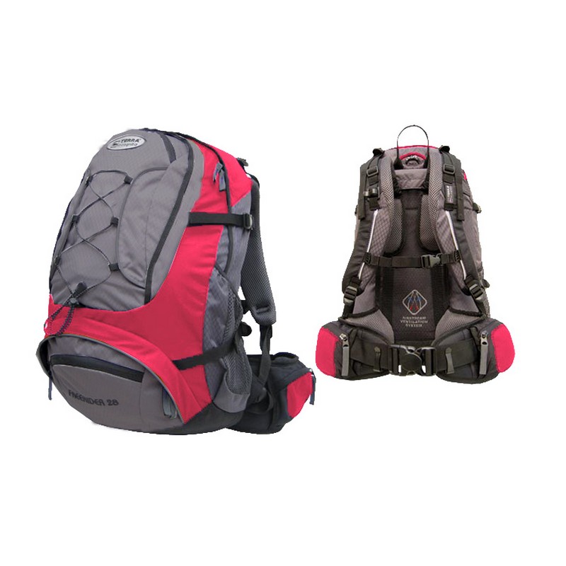 

Рюкзак Terra Incognita FreeRider 28 - червоний/сірий