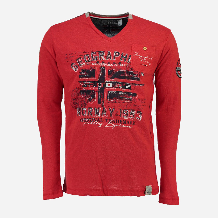 

Лонгслив Geographical Norway WP334H-650  Красный, Лонгслив Geographical Norway WP334H-650 S Красный