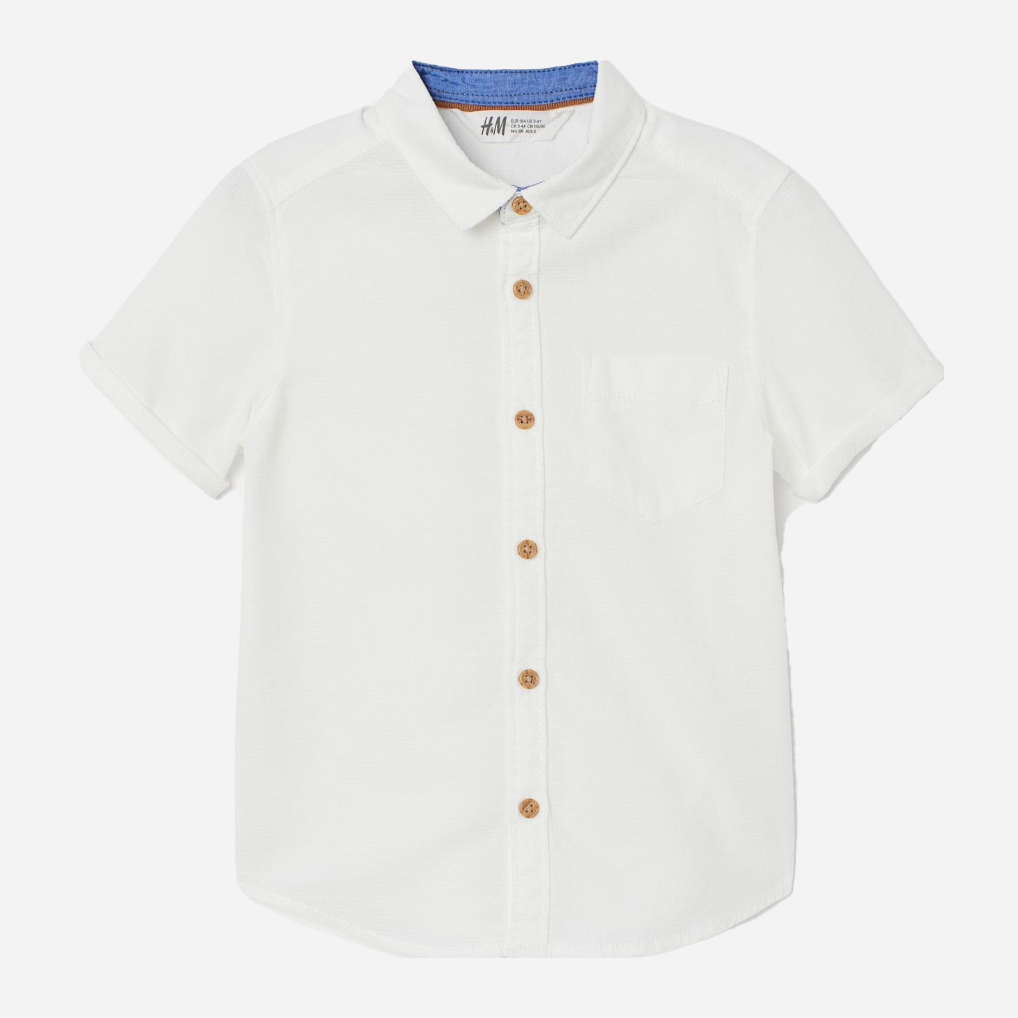 

Рубашка H&M 11-0711280-001 122 см Белая (СА2000001889770)