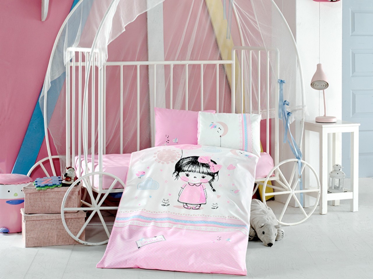 

Постельное белье в детскую кроватку 100*150 Ranforce (TM Aran Clasy) Ariel , Турция