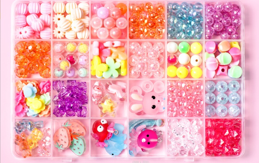 

Детский набор для творчества Beads Set Бусины бисер кристаллы (08/22) Разноцветный
