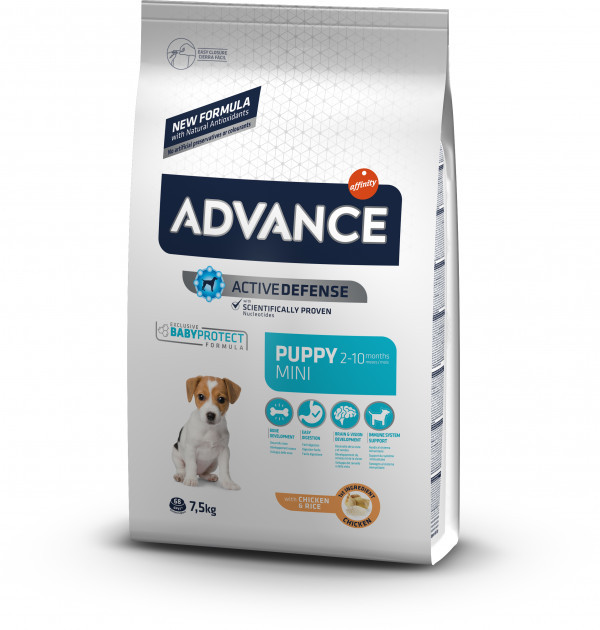 

Advance Dog Mini Puppy, корм для щенков маленьких пород, 7.5 кг.