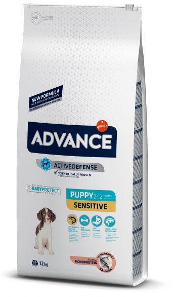 

Advance Dog Puppy Sensitive, для щенков с чуствительным пищеварением, 12 кг.