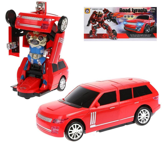 

Машинка детская на радиоуправлении робот-трансформер Road Tyrants Robot Car Красная