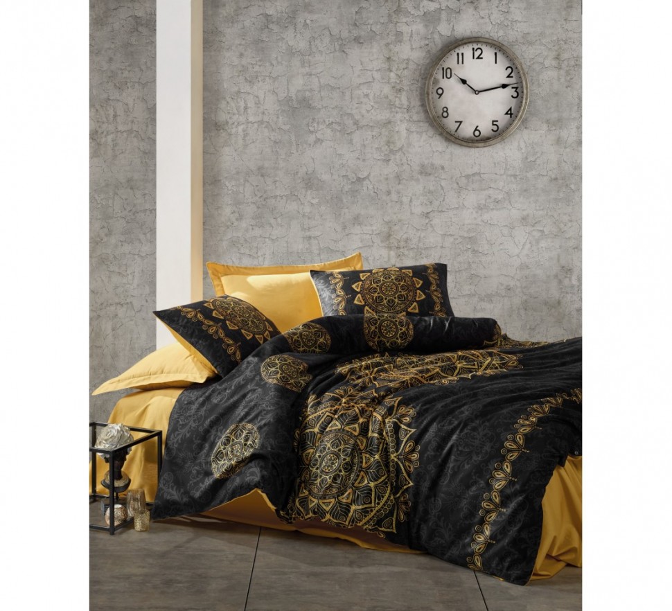 

Комплект постельного белья сатин Cotton Box Alvina Gold евро 010077745