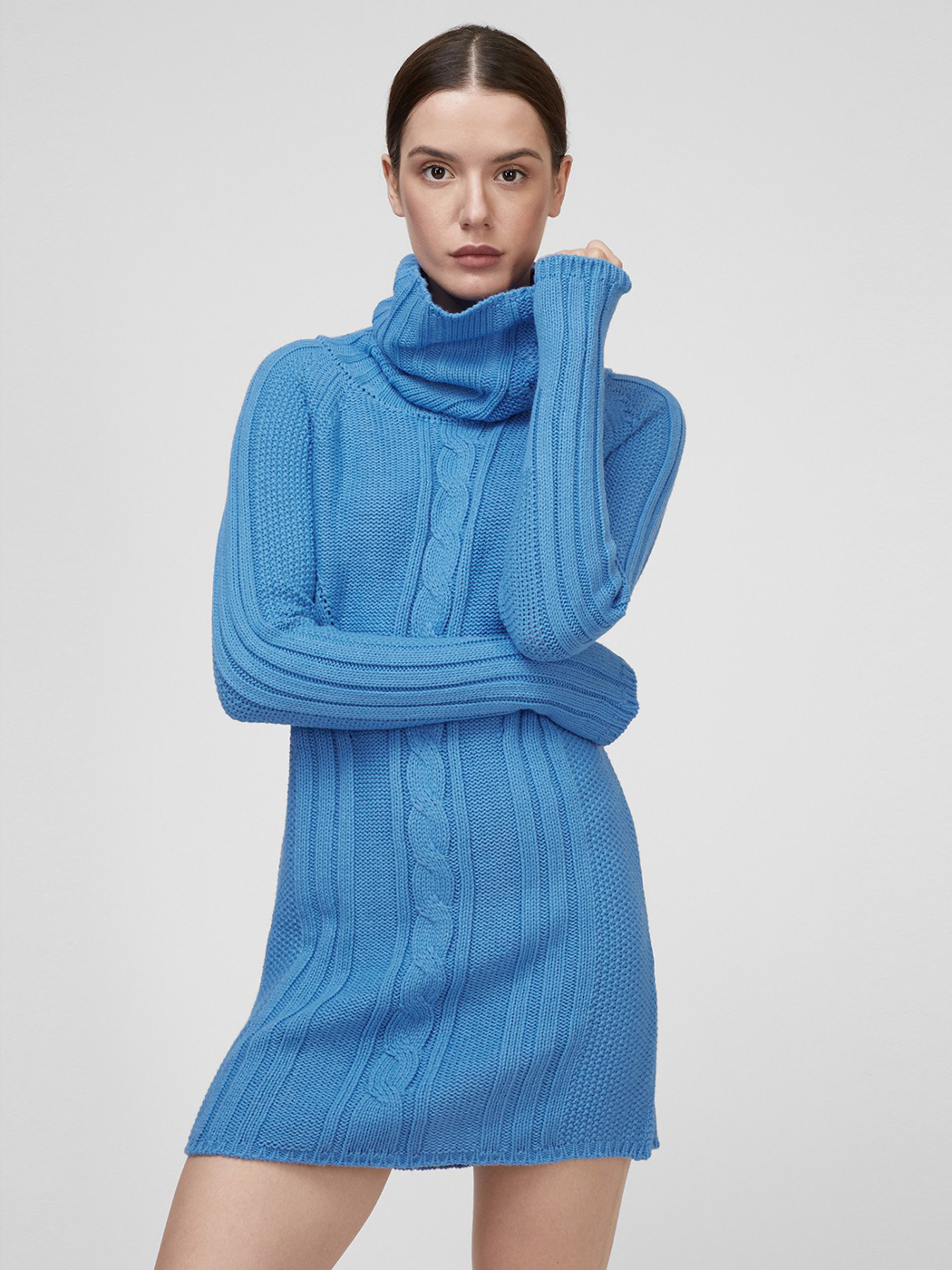 

Туника Sassofono A201-SC-26505 L-XL Голубая