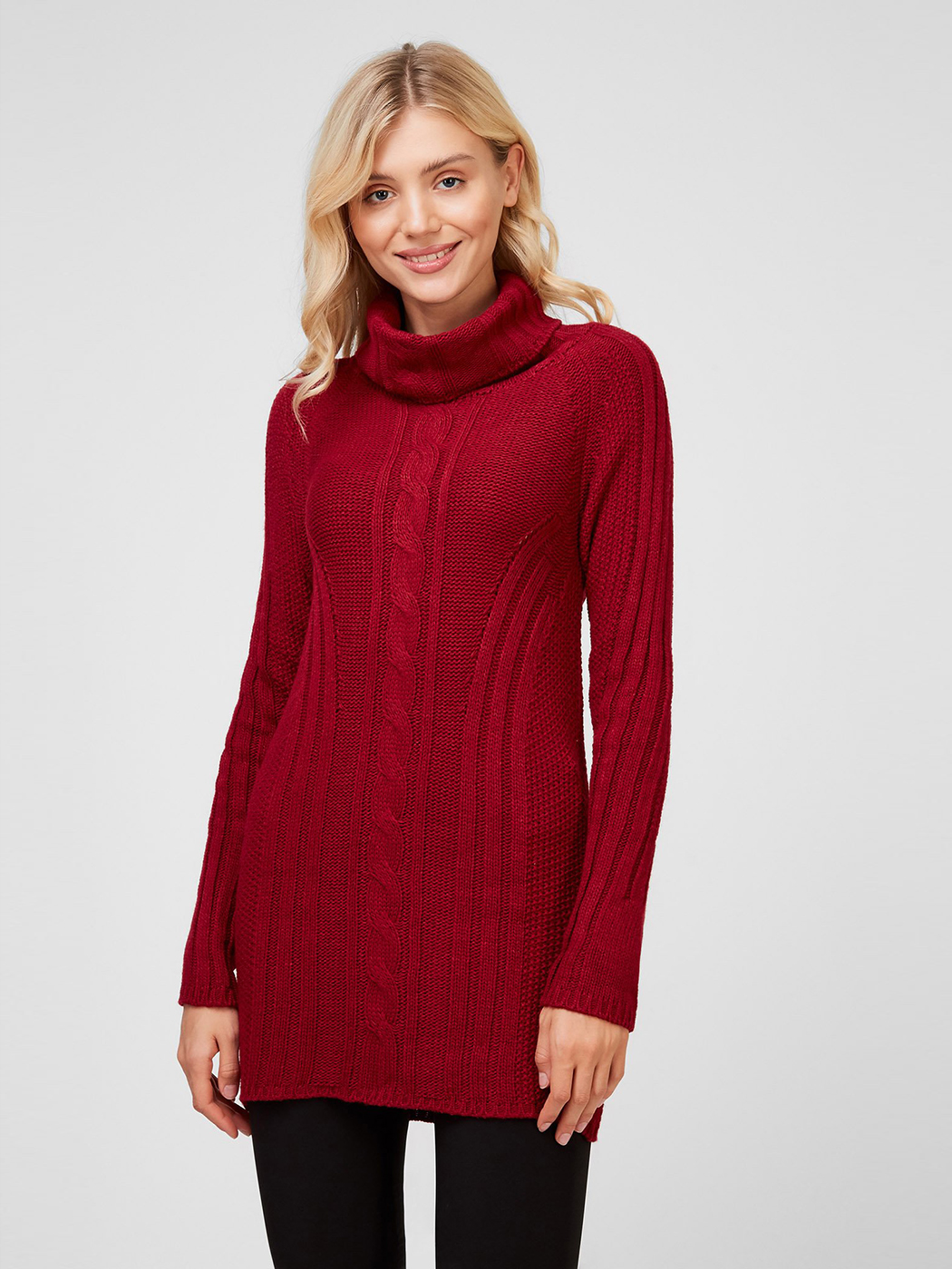 

Туника Sassofono A201-SC-26505 - Бордовая, Туника Sassofono A201-SC-26505 L-XL Бордовая