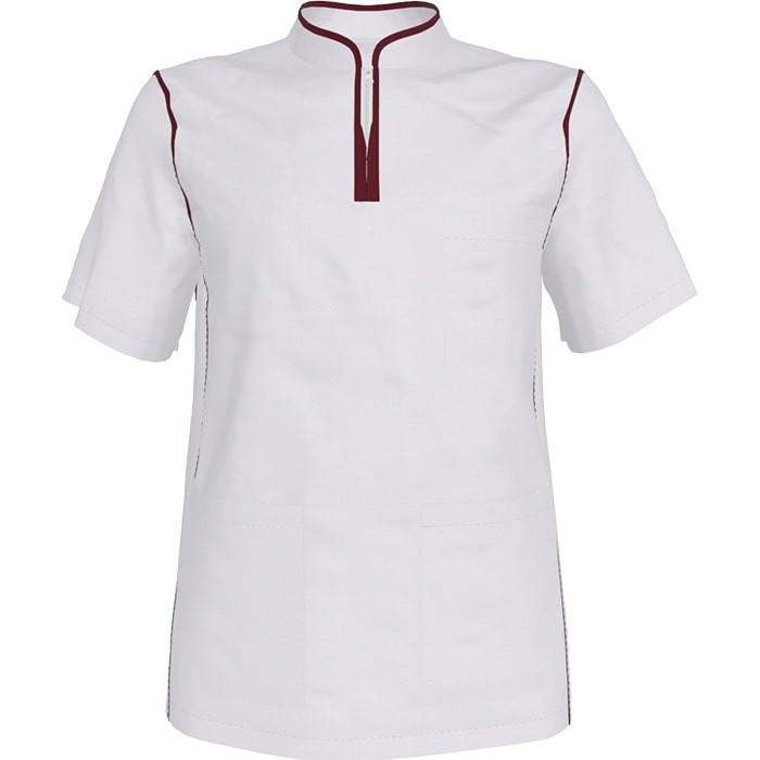

Медицинская блуза My Tailor 2502  бело-бордовая, Медицинская блуза My Tailor 2502 46 бело-бордовая