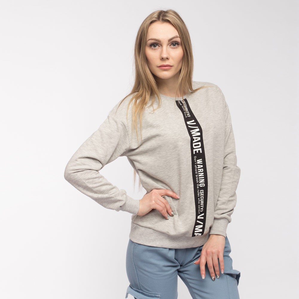 

Світшот жіночий MDG fashion  сірий, Світшот жіночий MDG fashion S сірий