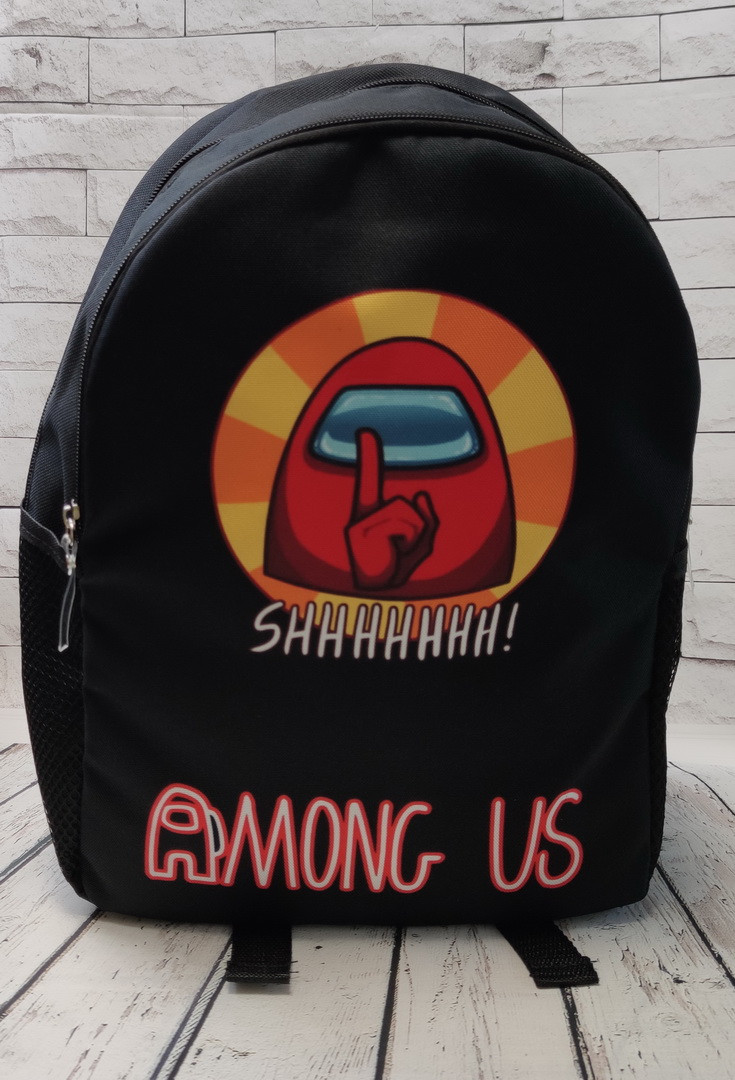 

Рюкзак Fashion Among us надпись герой черный (4378-16)