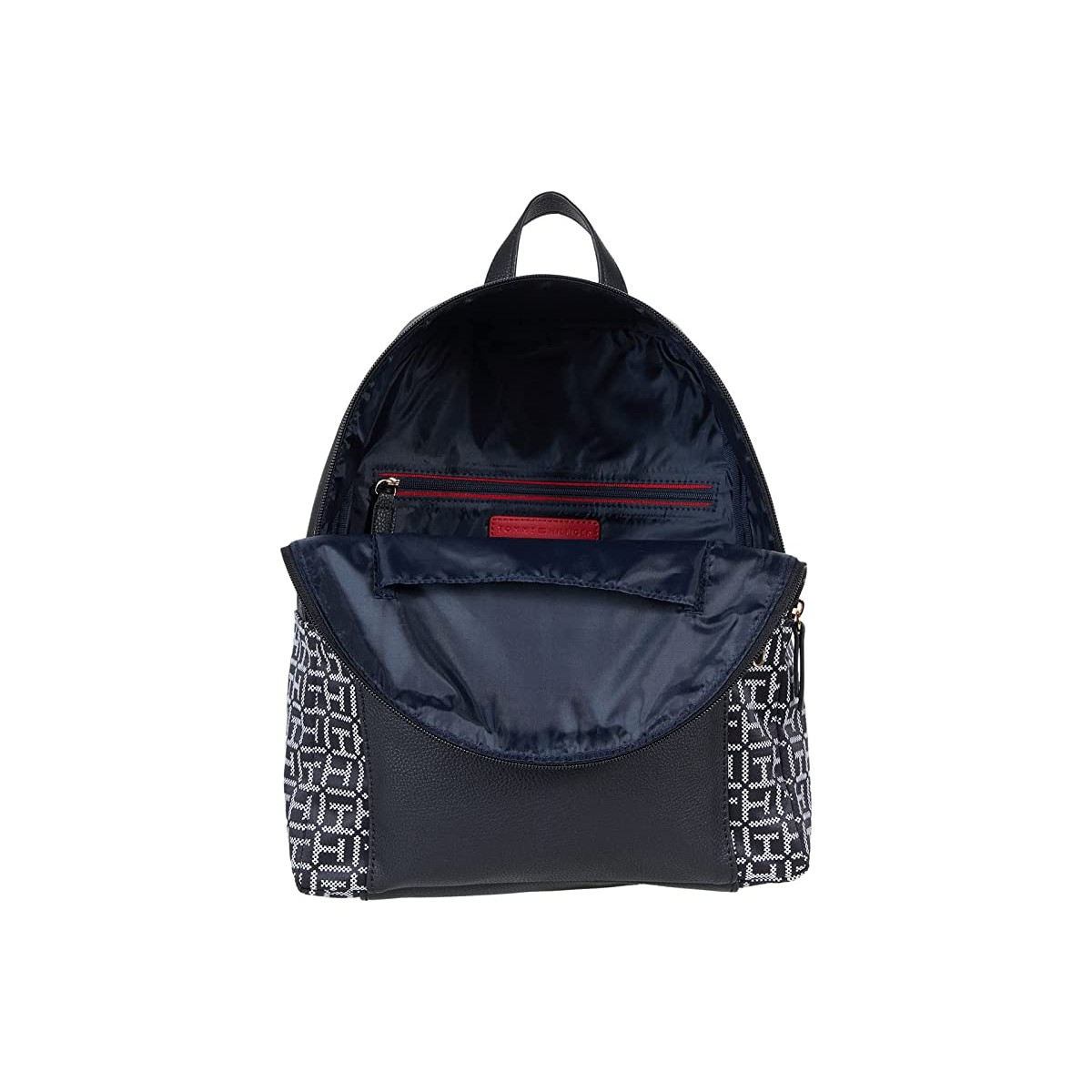 

Рюкзак Tommy Hilfiger Naomi II Dome with Pouch Square Monogram Jacquard Black/White, Универсальный