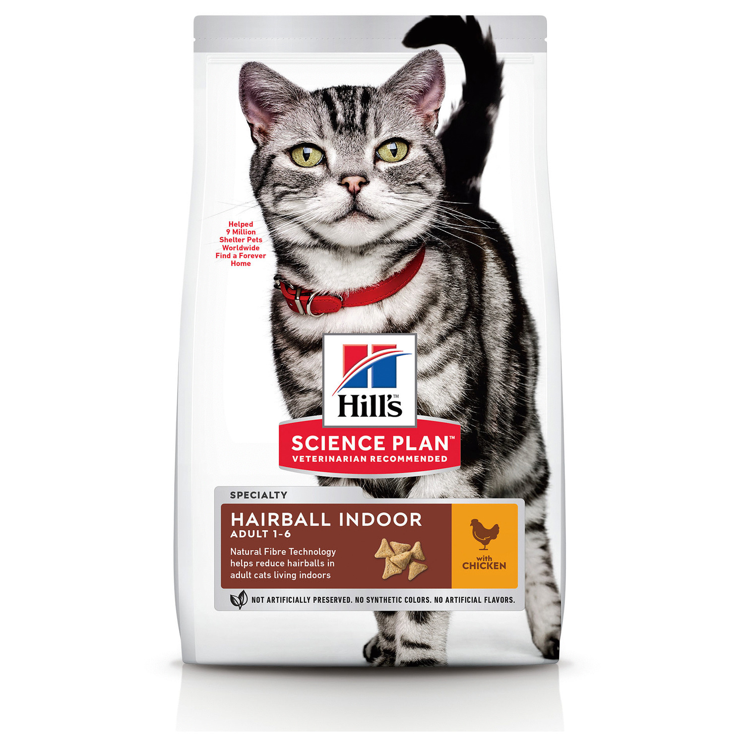 

Сухой корм для взрослых кошек с курицей Hill's Science Plan Adult Hairball & Indoor 1,5 кг Hill`s BGL-HI-118