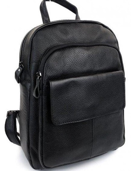 

Женский кожаный рюкзак Tiding Bag 13735-NM 25 х 33 х 10-12 Черный