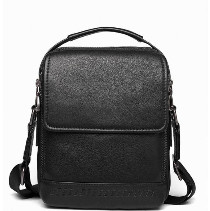

Мужская кожаная сумка месенджер Tiding Bag SM8-006A-NM 17 х 22 х 6,5 Черный