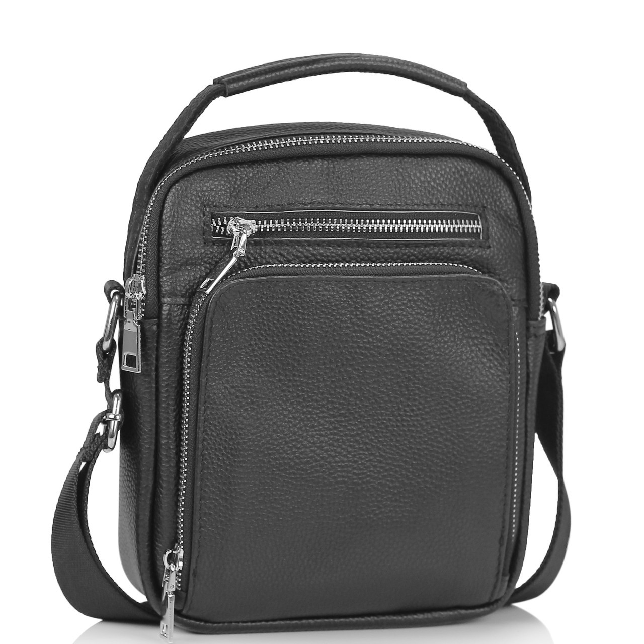 

Мужская кожаная сумка месенджер Tiding Bag NM23-2304A-NM 18 x 22 x 5 Черный