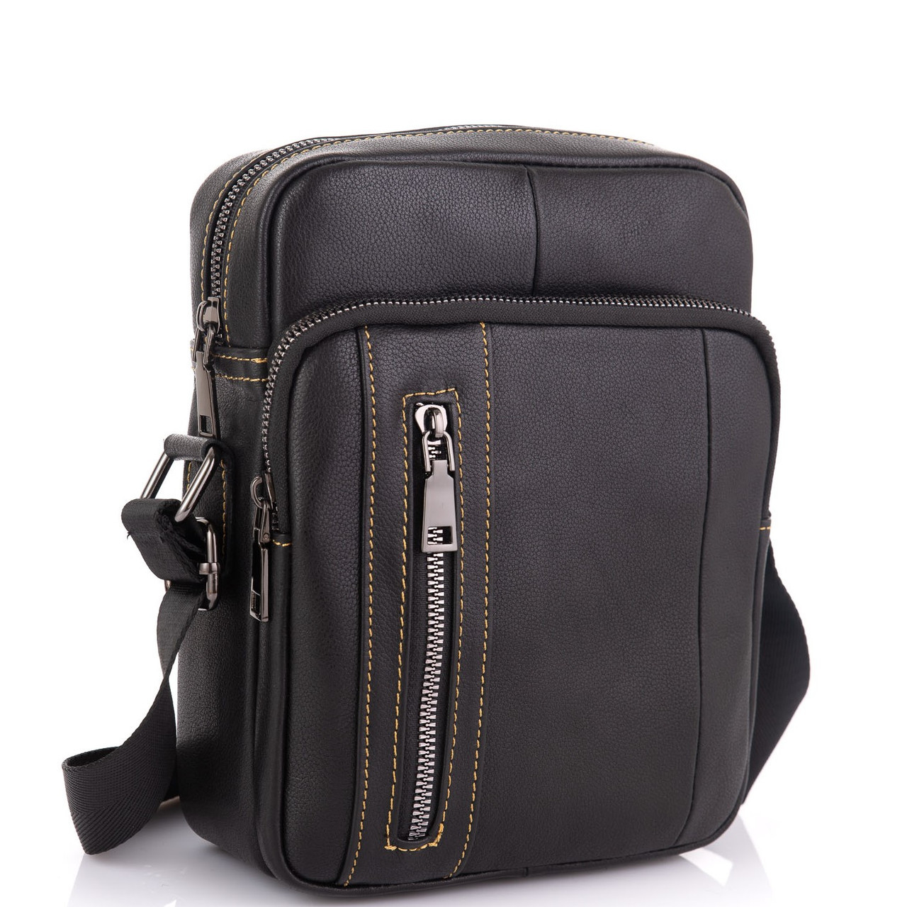 

Мужская кожаная сумка месенджер Tiding Bag N2-9801A-NM 18,5 x 24 x 6 Черный