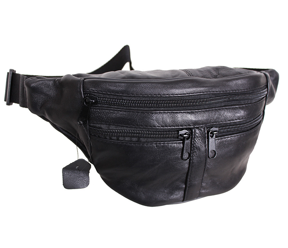 

Мужская сумка-бананка на пояс ST Leather 2386-NM 13 x 6 Черный