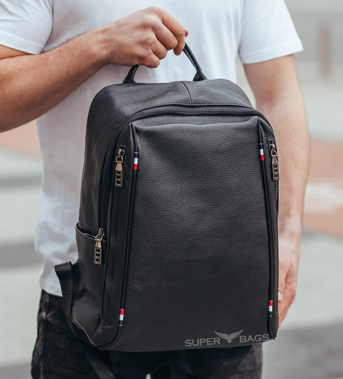 

Мужской кожаный рюкзак Tiding Bag 144897-NM 40 х 31 х 13 Черный