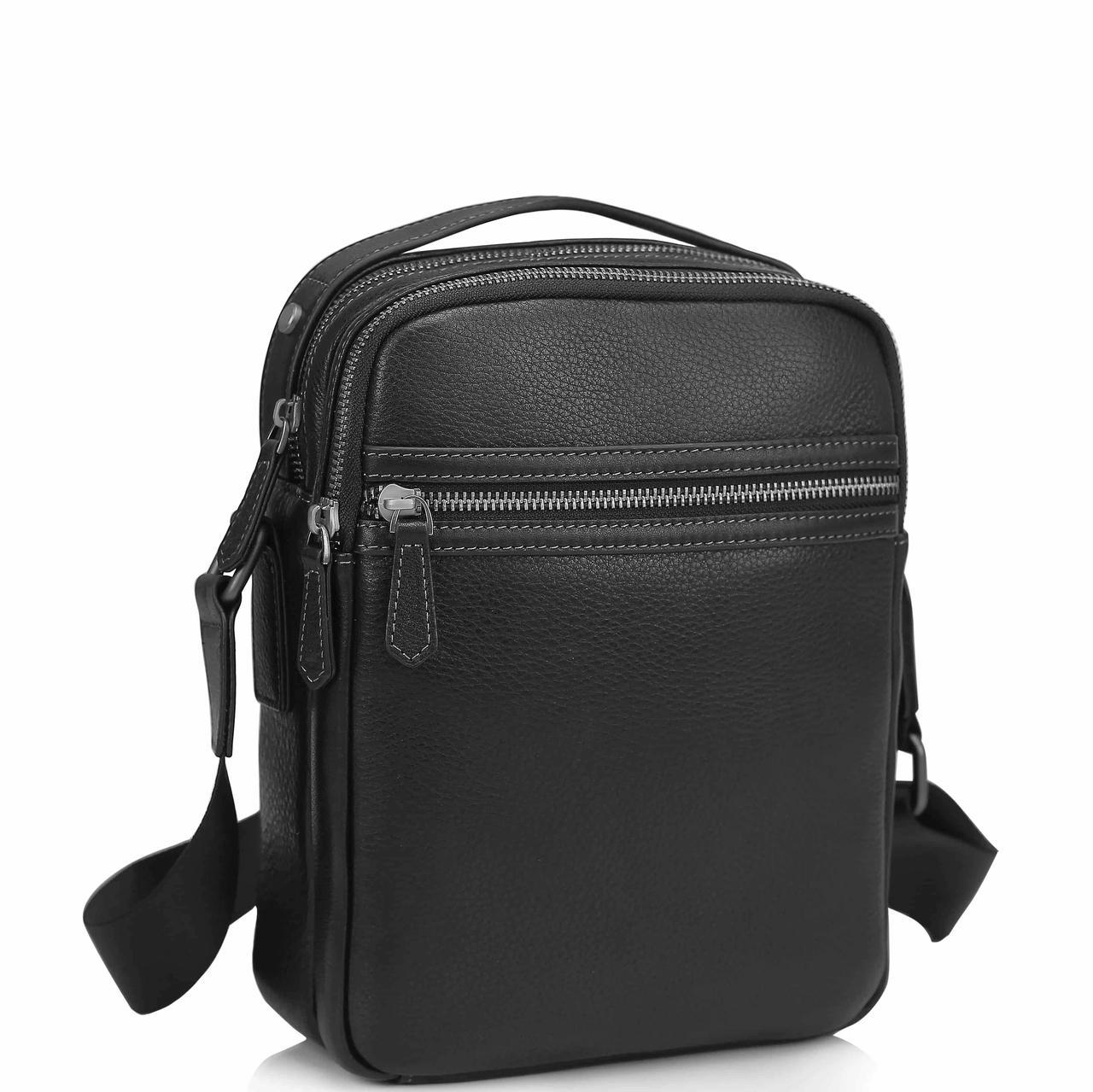 

Мужская кожаная сумка месенджер Tiding Bag 14466-NM 20 x 26 x8 Черный