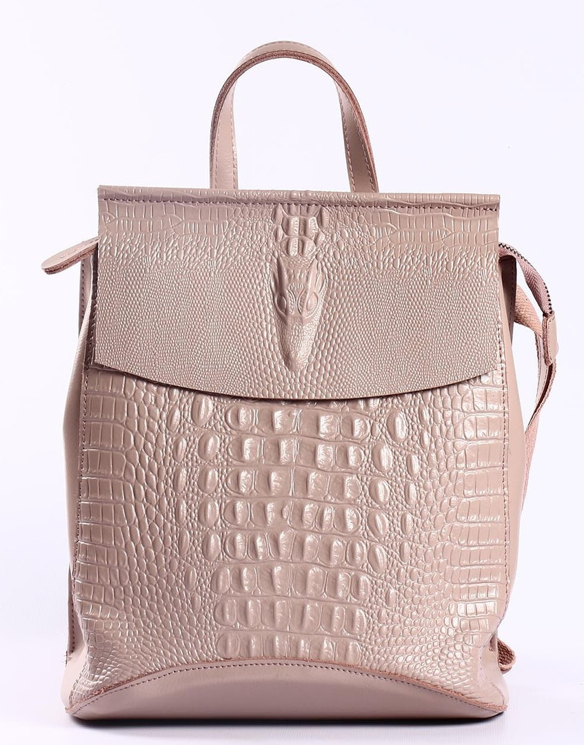 

Женский кожаный рюкзак Tiding Bag 24343-NM 26 х 31 х 11 Пудровый