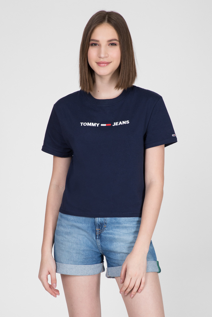 

Женская темно-синяя футболка TJW MODERN LINEAR LOGO Tommy Hilfiger XS DW0DW08062