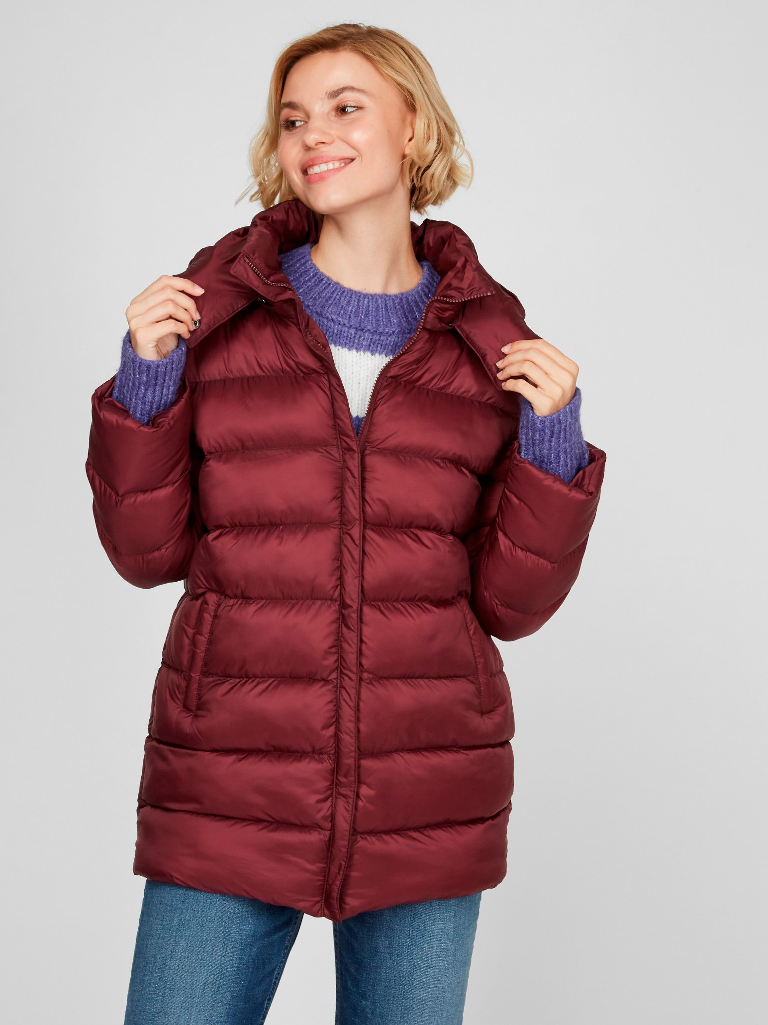 

Куртка Sassofono A201-SF-292301 38 Бордовая