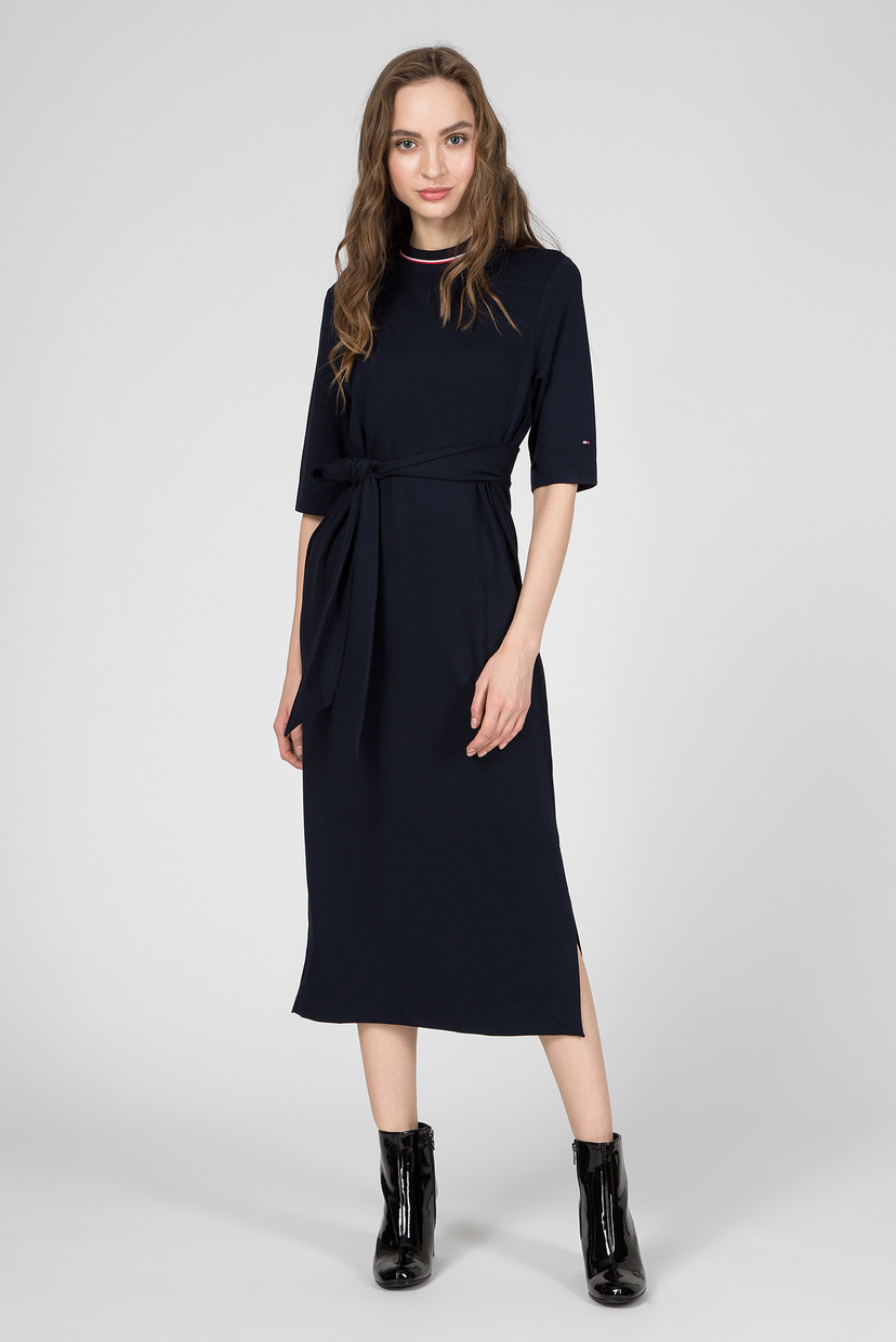 

Женское темно-синее платье PIPER HIGH-NK Tommy Hilfiger XS WW0WW26667