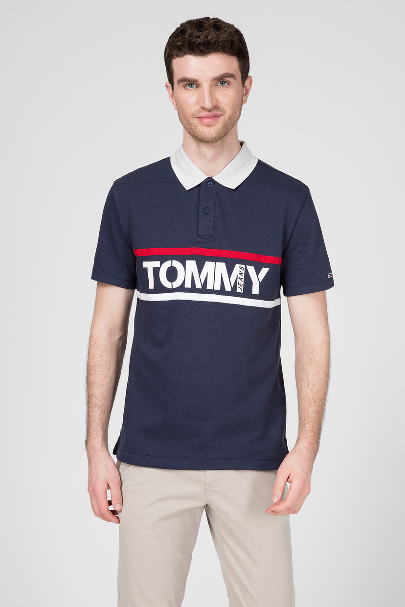 

Мужское темно-синее поло Tommy Hilfiger L DM0DM07779