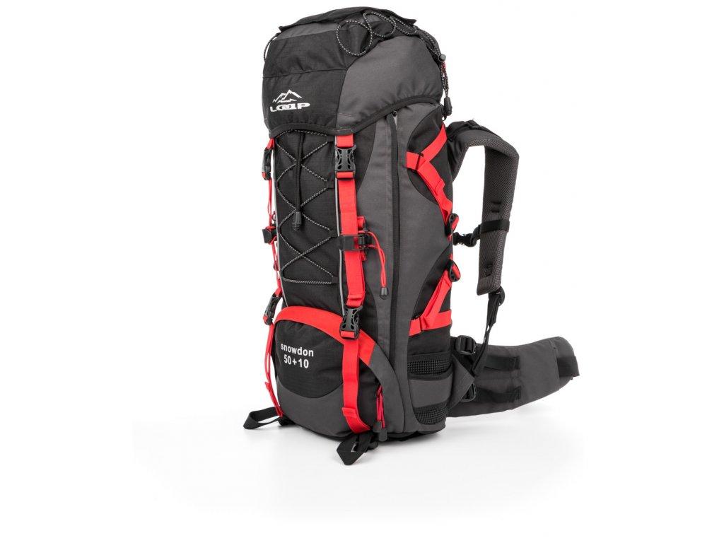 

Рюкзак туристичний LOAP SNOWDON 50+10L чорний/червоний
