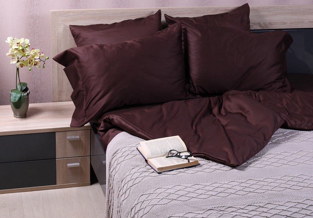 

Комплект постельного белья Marca Marco Сатин Де Люкс Dark Brown двуспальный 175х210