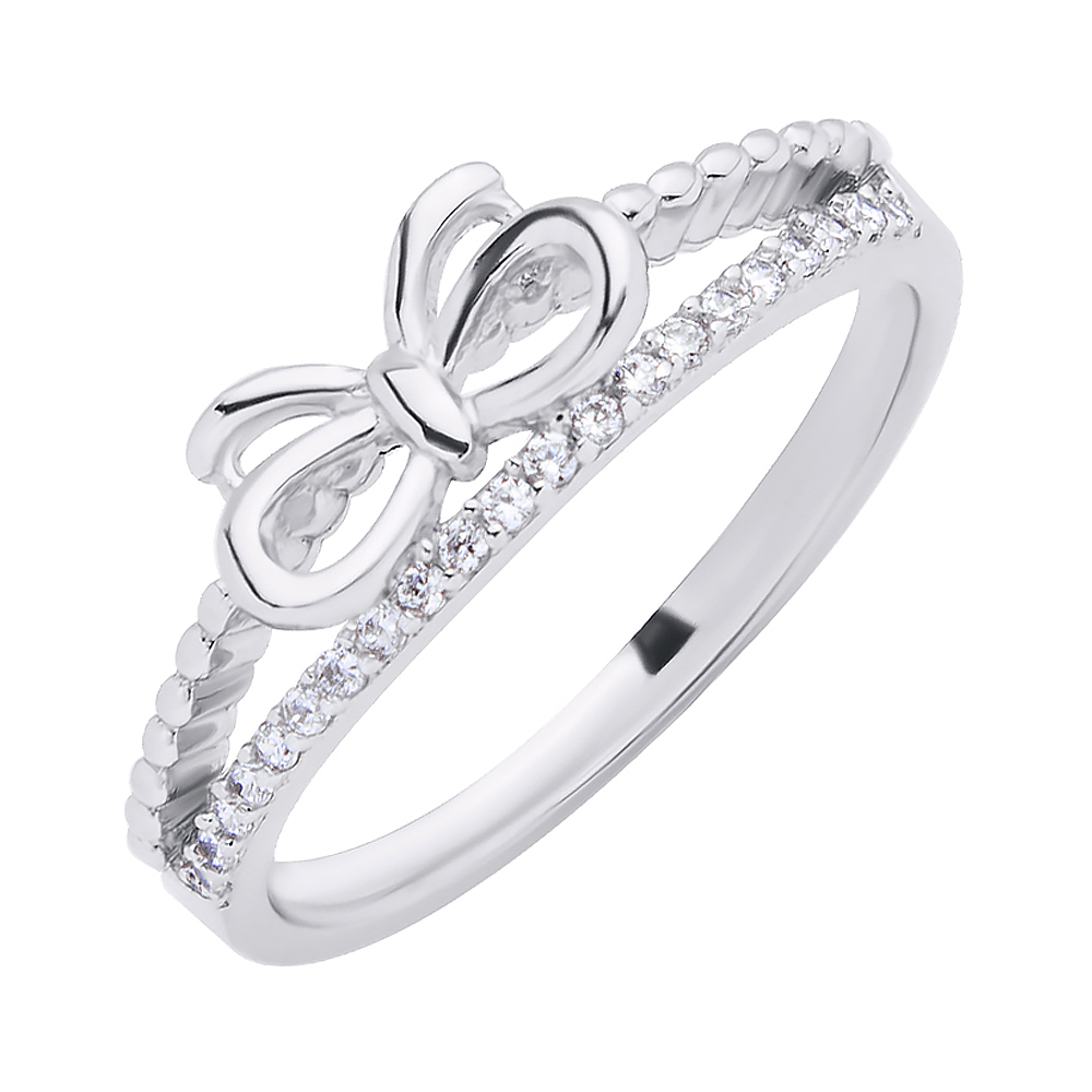 

Серебряное кольцо с дорожкой из фианитов 000117772 17.5 размера