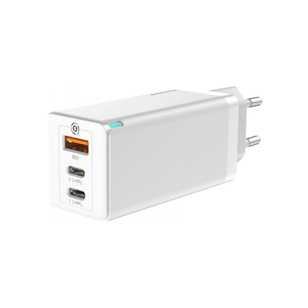 

Зарядное устройство Baseus GaN Travel C+C+A 65W (CCGAN-B02)