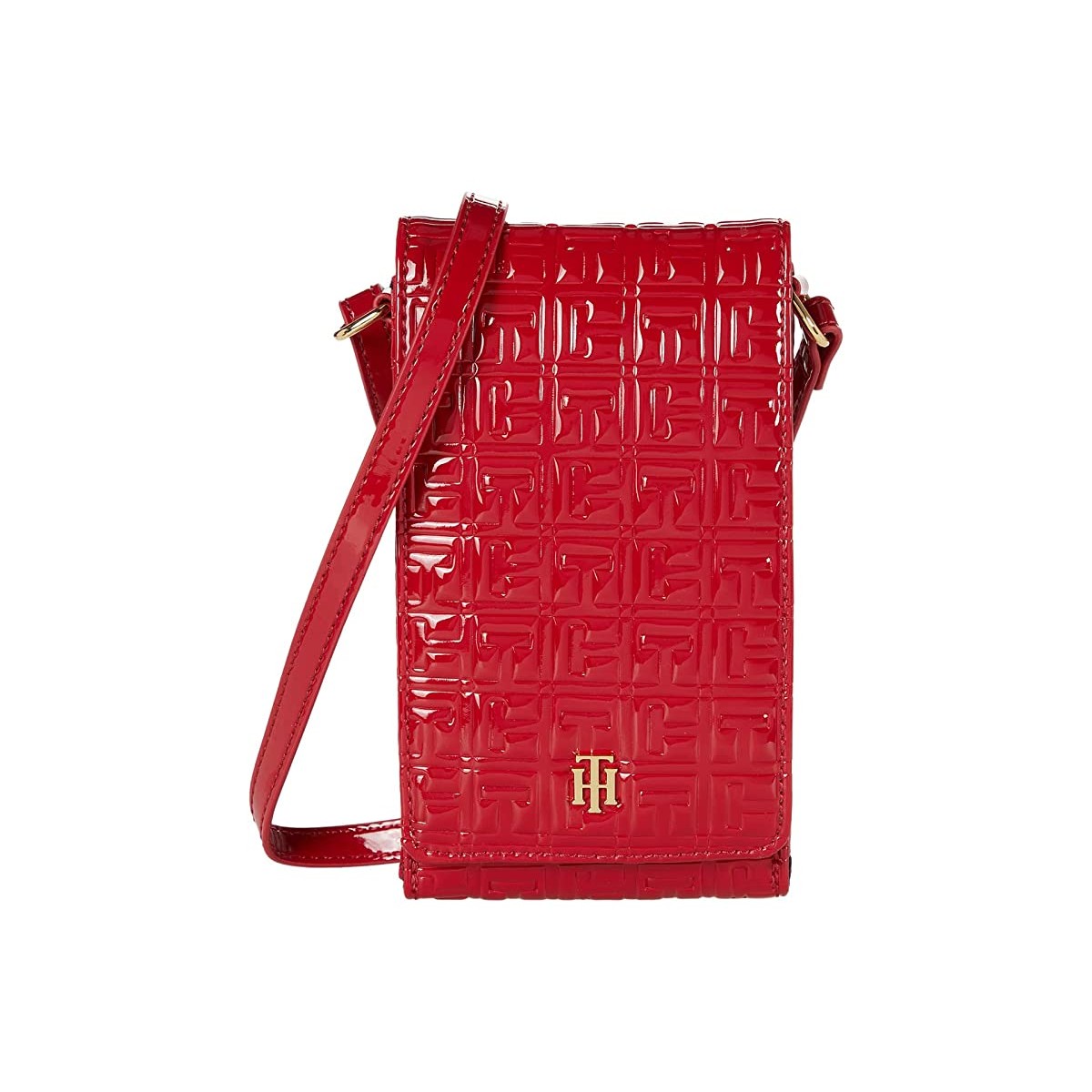 

Кошелек Tommy Hilfiger Boxed Set Phone with Coin Purse Debossed Patent PVC Tommy Red, Универсальный