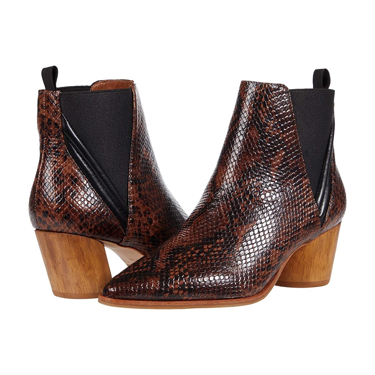 

Челси Bernardo Ferris Black Brown Embossed Snake/Antique Calf, 38.5 (265 мм)