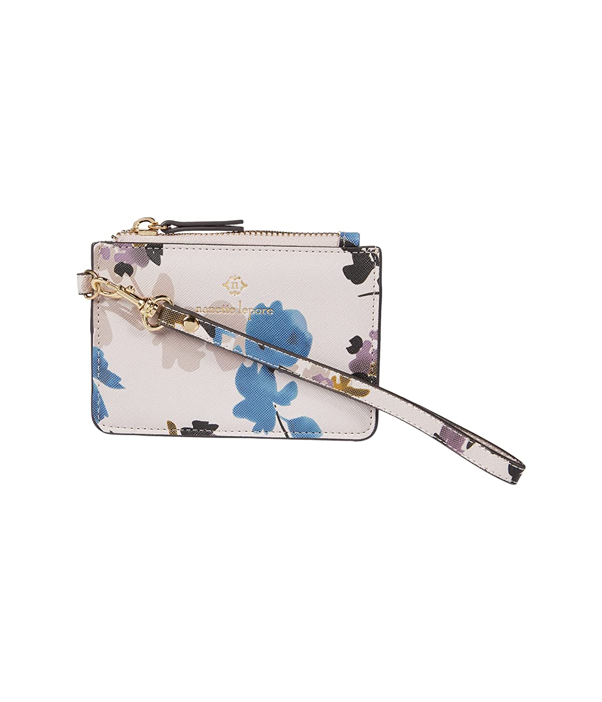 

Кошелек Nanette Lepore Top Zip Card Case Wristlet Strap Neutral Floral, Универсальный