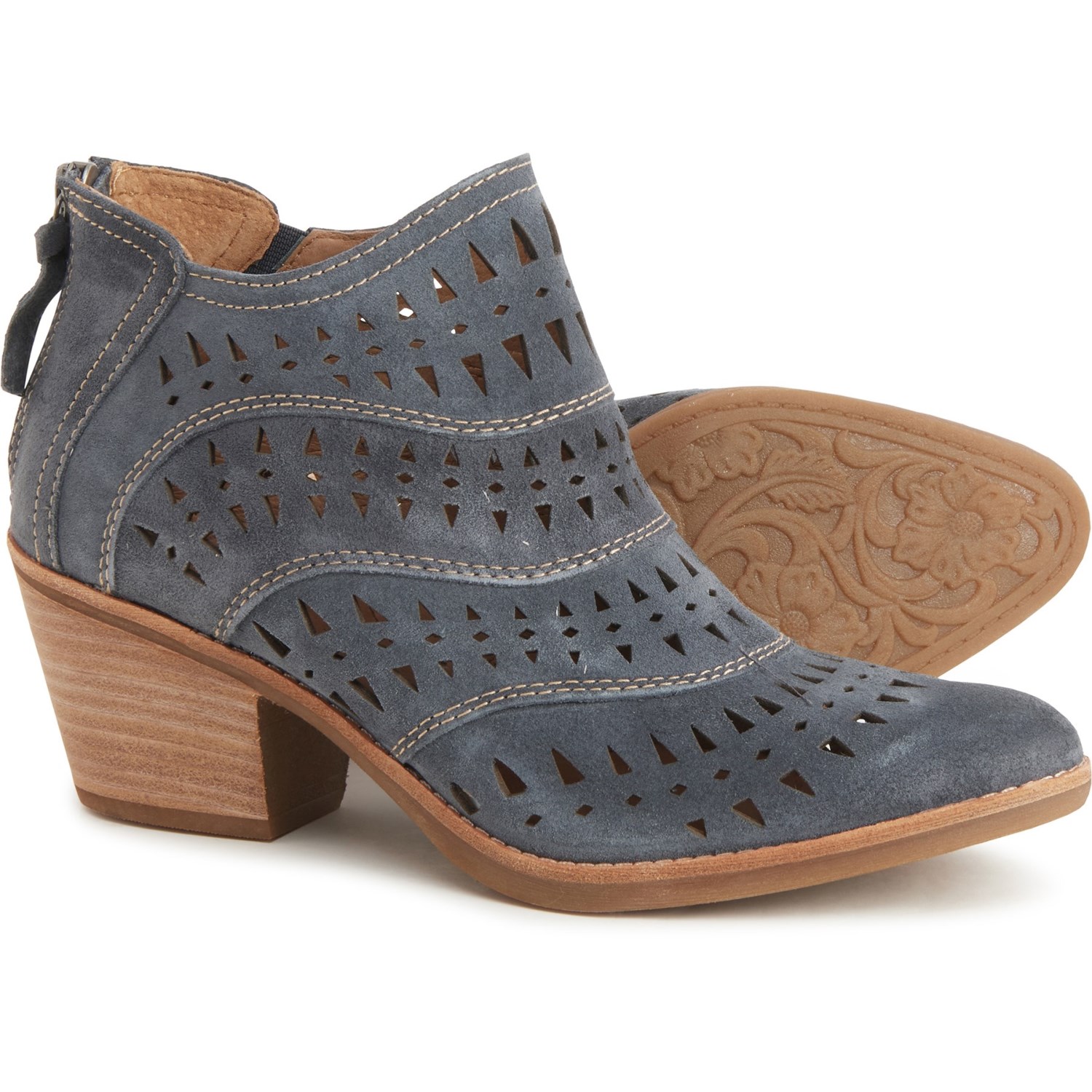 

Ботинки Sofft Westwood II Perforated Ankle Booties - Suede Denim, 36.5 (235 мм)
