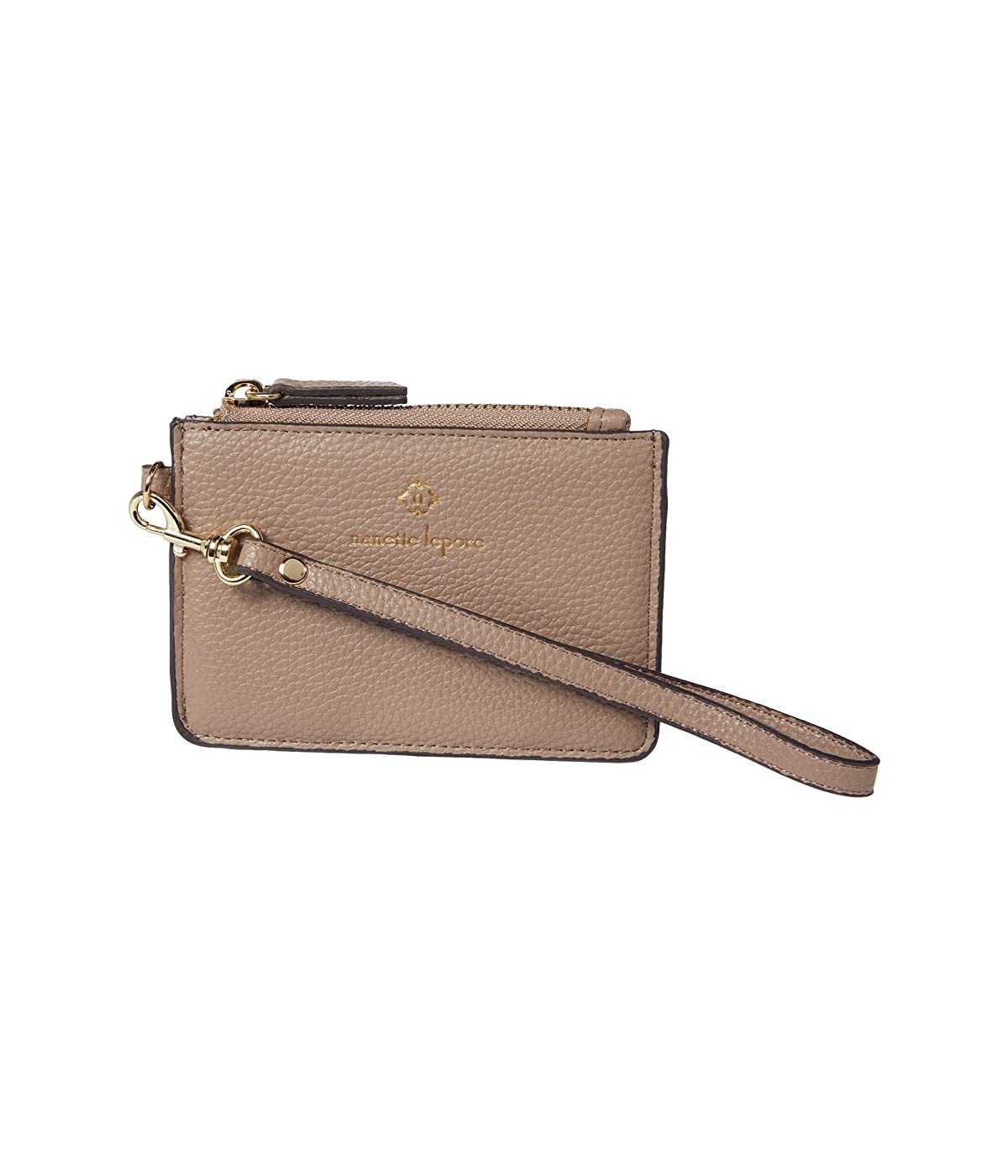 

Кошелек Nanette Lepore Top Zip Card Case Wristlet Strap Taupe, Универсальный