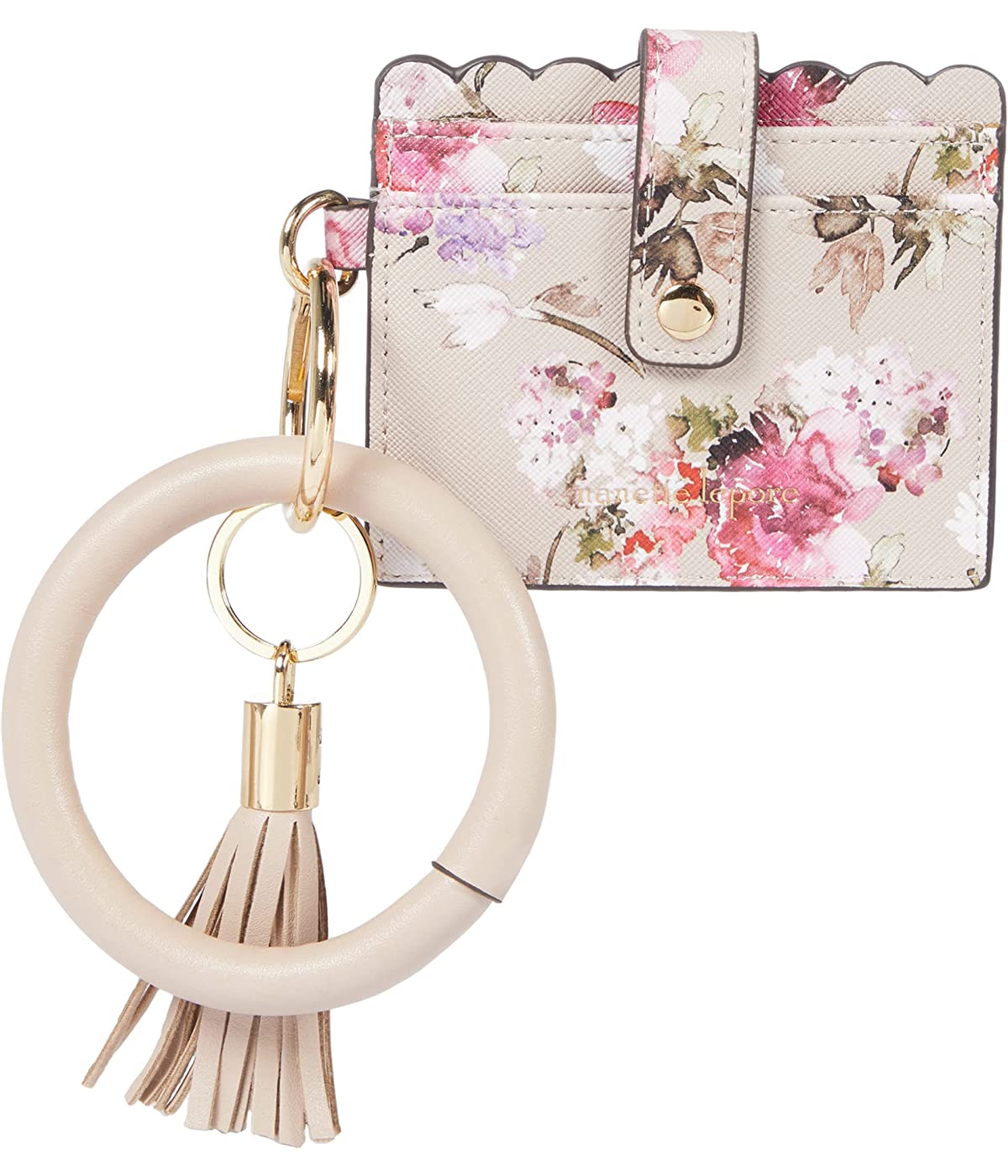 

Кошелек Nanette Lepore Credit Card Case with Ring Bracelet Berry Floral, Универсальный