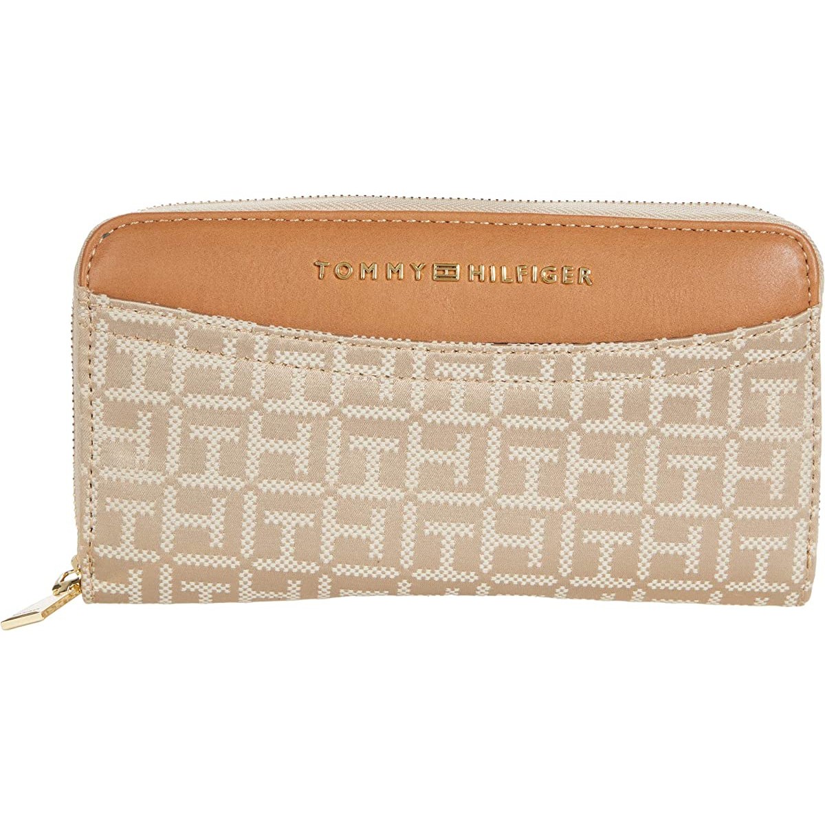 

Кошелек Tommy Hilfiger Hazel - Large Zip Wallet - Square Monogram Jacquard Khaki Tonal, Универсальный