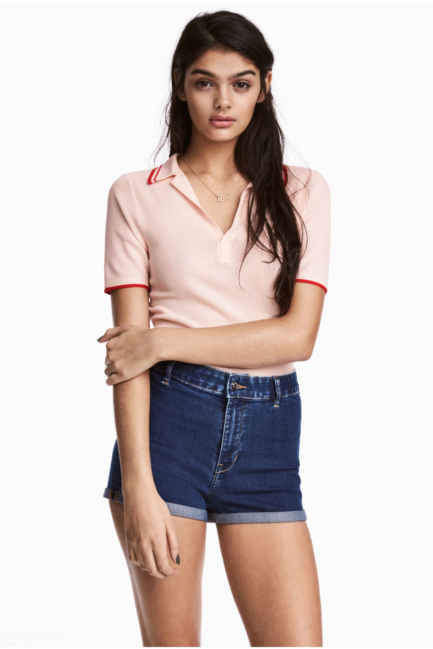 

Футболка H&M  светло розовый 11034486005, Футболка H&M S светло розовый 11034486005