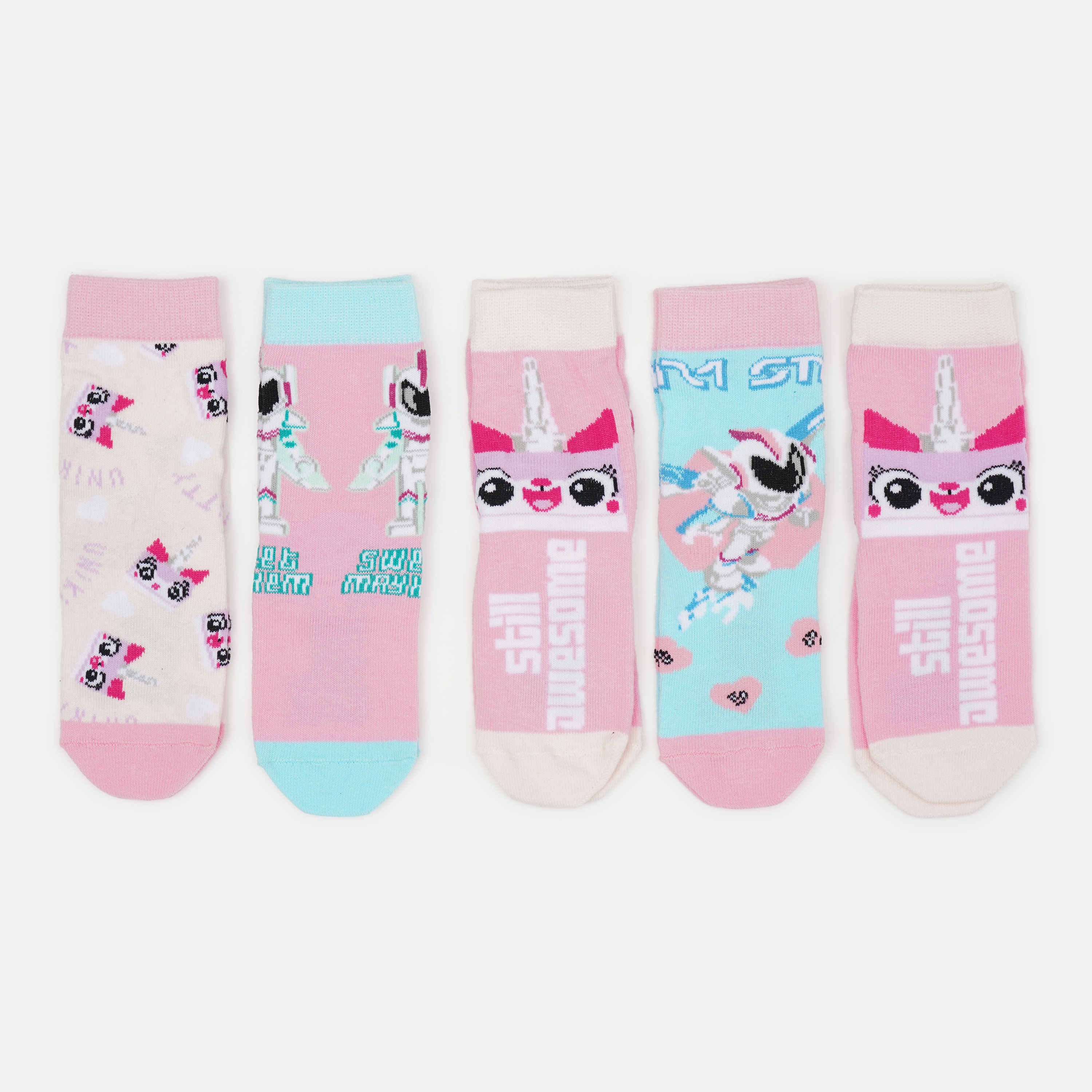 

Носки (5 пар) C&A 24 26 розовый принт 2545222541